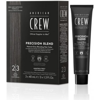 American Crew barva na vlasy precision blend Dark tmavě hnědá 2 - 3 3 x 40 ml