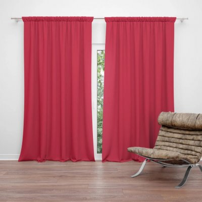 Sablio Závěs Červená cherry: 2ks 140x250cm – Hledejceny.cz