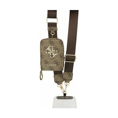 Guess Crossbody Popruh PU 4G Metal Logo + Peněženka Brown – Sleviste.cz