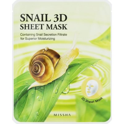 Missha Snail 3D Sheet Mask se šnečím extraktem 23 g