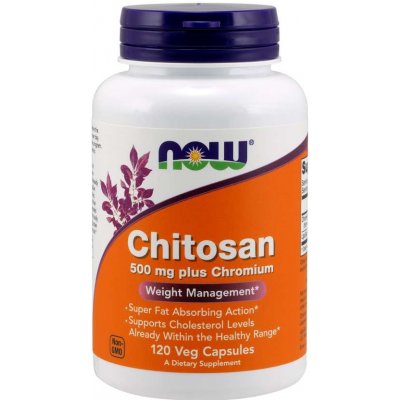 Now Foods Now Chitosan 500 mg Plus chromium 120 veg kapslí
