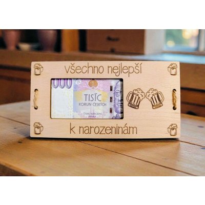 Dekorace z Řečice Dřevěná karta/přání k narozeninám pivo – Hledejceny.cz