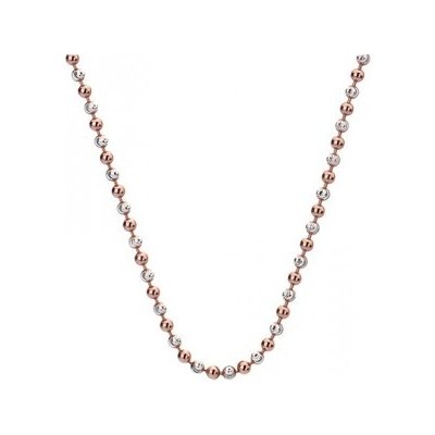 Hot Diamonds Stříbrný řetízek Emozioni Silver and Rose Gold Bead CH019 – Zboží Mobilmania