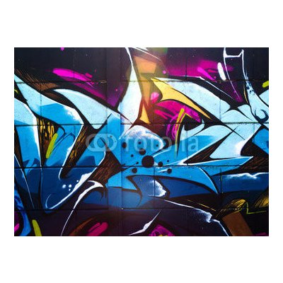 WEBLUX 72781235 Fototapeta vliesová Street art graffiti Pouliční umění graffiti 270 x 200 cm – Zboží Mobilmania