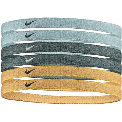 Nike Accessories Swoosh Sport headband 6 PK Metallic M000145435 Šedá – Zbozi.Blesk.cz