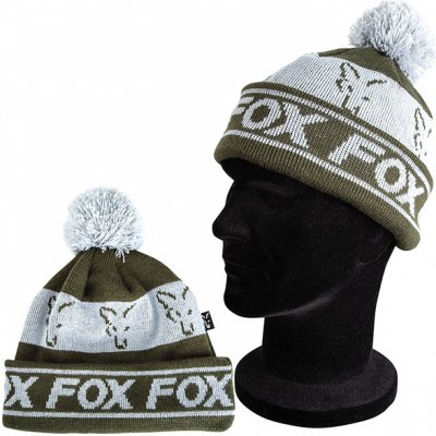 Fox Green & Silver Lined Bobble