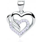 Olivie Stříbrný přívěsek Růžová spojená srdce 3065 – Zboží Mobilmania