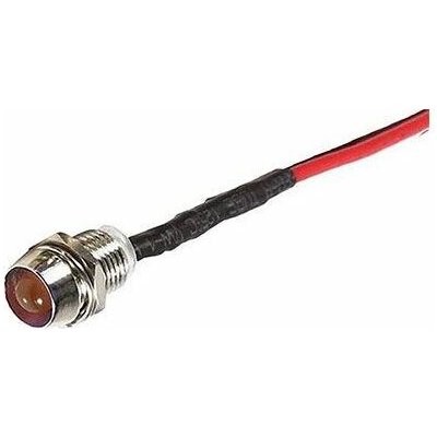 Kontrolka 12V LED Červená do otvoru 8mm s vodiči | Zboží Auto