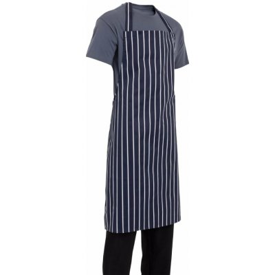 Whites Chefs Clothing zástěra extra velká řeznický proužek v námořnické modré – Hledejceny.cz