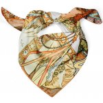 Hedvábný šátek Autumn Alfons Mucha – Zboží Dáma