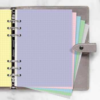 Filofax Pastelové čtverečkované papíry - náplň do diářů A5