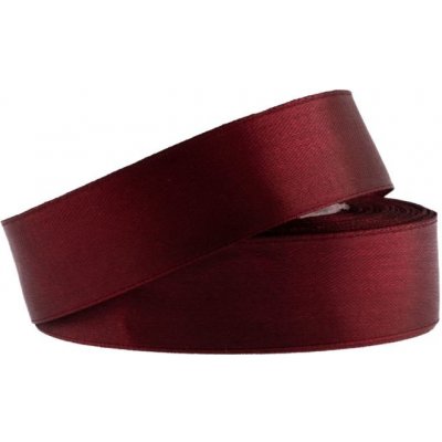 Stuha saténová 25mm/32m wine red (vínově červená) – Zboží Mobilmania