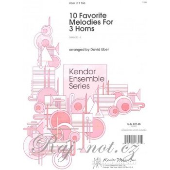 10 FAVORITE MELODIES FOR 3 HORN f horn trio