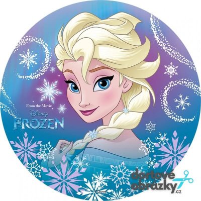 Jedlý tisk FROZEN - ELSA 2 ● materiál: FONDÁNOVÝ DECORLIST ✴️, ● velikost: průměr 20 cm ☝ – Zboží Mobilmania