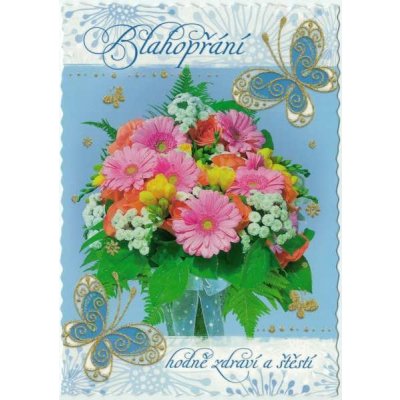 Pohlednice Květiny přání 16 – Zboží Dáma