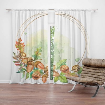 Sablio Závěs Dary podzimu: 2ks 140x250cm – Hledejceny.cz