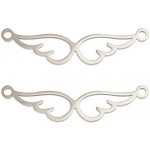 Mezidíl z nerezové oceli křídla 28,5 x 7 x 1 mm 1 ks Barva Platinová – Hledejceny.cz