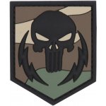 Gumová nášivka 101 Inc Punisher Thunder - woodland – Sleviste.cz