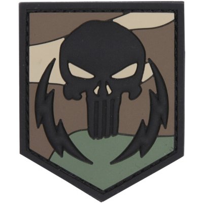 Gumová nášivka 101 Inc Punisher Thunder - woodland – Sleviste.cz