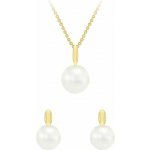 Eppi Zlatá něžná sada s perlami Viliares C37537 – Zboží Mobilmania