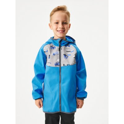 unuo Dětská softshellová bunda s fleecem Basic Modrá Bagr – Zboží Dáma