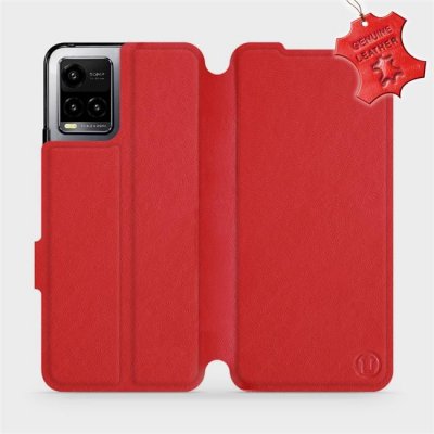 Pouzdro Mobiwear Luxusní kožené Flip Vivo Y33s - Červené - L_RDS Red Leather – Zboží Mobilmania