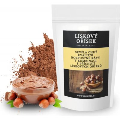 Haniell Rozpustná káva Lískový oříšek jemná káva s oříškovou vůní 70 g – Zbozi.Blesk.cz
