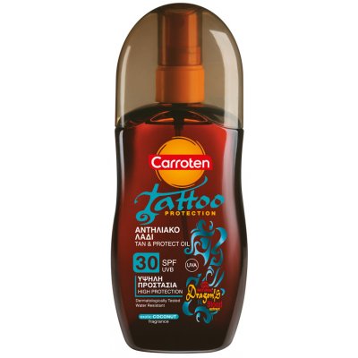 Carroten Tattoo olej na opalování spray SPF30 125 ml od 340 Kč - Heureka.cz