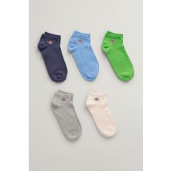 GANT SHIELD SNEAKER SOCKS 5 PACK zelená