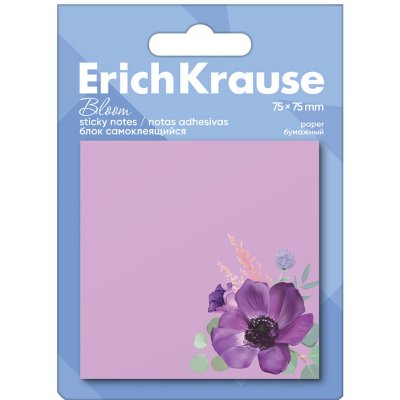 Bloček samolepicí 75 x 75 mm ErichKrause Pastel Bloom 50l fialový – Hledejceny.cz