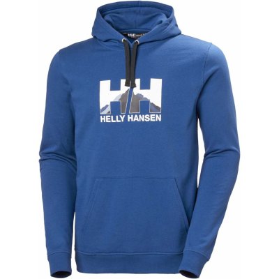 HELLY HANSEN NORD GRAPHIC PULL OVER HOODIE 62975_606 Modrý