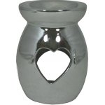 Goba vánoční aroma lampa vysoká stříbrná srdce – Zboží Dáma