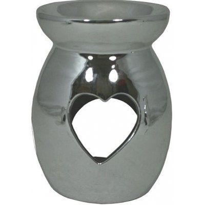 Goba vánoční aroma lampa vysoká stříbrná srdce – Zboží Dáma