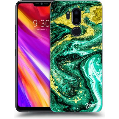 Pouzdro Picasee silikonové LG G7 ThinQ - Green Gold čiré – Zbozi.Blesk.cz