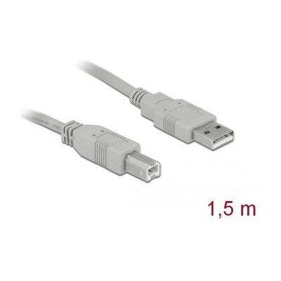 DeLock 82215 USB 2.0 A (M) - USB 2.0 B (M), 1,8m, šedý