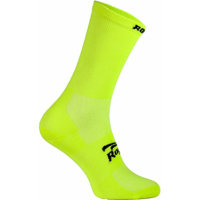 Rogelli Antibakteriální celobarevné ponožky s mírnou kompresí QSKIN reflexní žluté