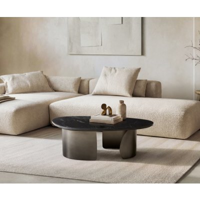 Delife Marvello 100x50 cm mramor černá zlatá kov černá vintage – Zboží Mobilmania