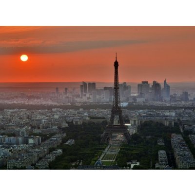 Grafika Západ slunce nad Paříží 2000 dílků