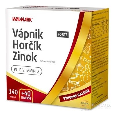 Walmark Vápník Hořčík Zinek FORTE PROMO 2022 140+40 tablet – Zboží Mobilmania