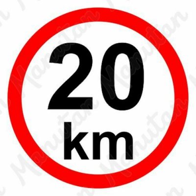 Omezení rychlosti 20 km/h, samolepka D 150 mm – Hledejceny.cz