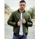 DStreet bunda pánská prošívaná bomber jacket TX2211 Khaki – Sleviste.cz