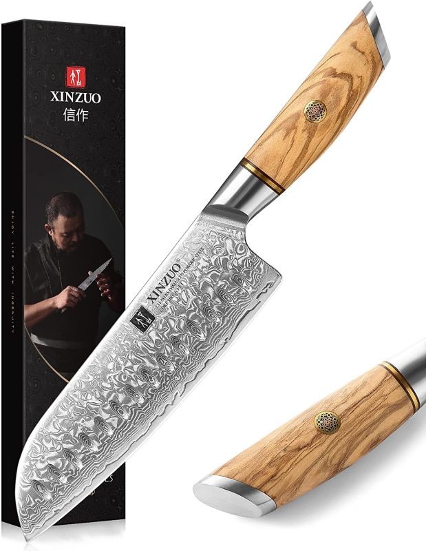 XINZUO Profesionální nože série Lan varianty Santoku 18,2cm