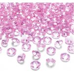 PartyDeco Diamantové konfety světle růžové 12mm – Sleviste.cz