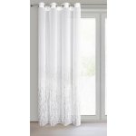 Dekorační vzorovaná záclona s kroužky OTYLIA bílá/stříbrná 140x250 cm (cena za 1 kus) MyBestHome – Zboží Mobilmania