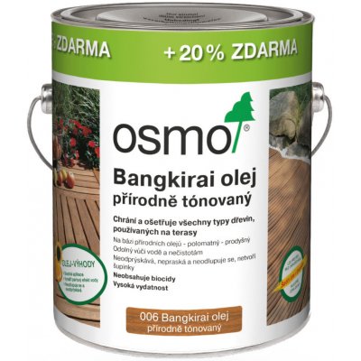 Osmo 006 Terasový olej 3 l Bangkirai přírodní