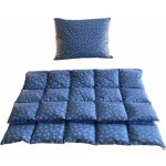 Lina Souprava modrá s bílými peříčky 50% prachového peří zbytek obsahuje kvalitní husí drané peří 140x200 70x90 – Hledejceny.cz