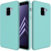 Pouzdro a kryt na mobilní telefon Samsung Pouzdro JustKing silikonové Liquid Samsung Galaxy A8 2018 - tyrkysové