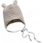 Baby Service Prošívaná čepička podšitá na zavazování béžová – Zboží Dáma