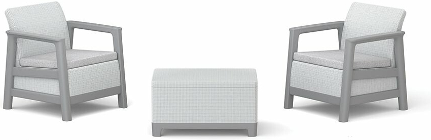 Keter SCANDI LINEA SET Ash grey/Storm grey