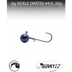 Jigovky.cz Jigové hlavičky Sickle Drátek vel.4 20g 5ks